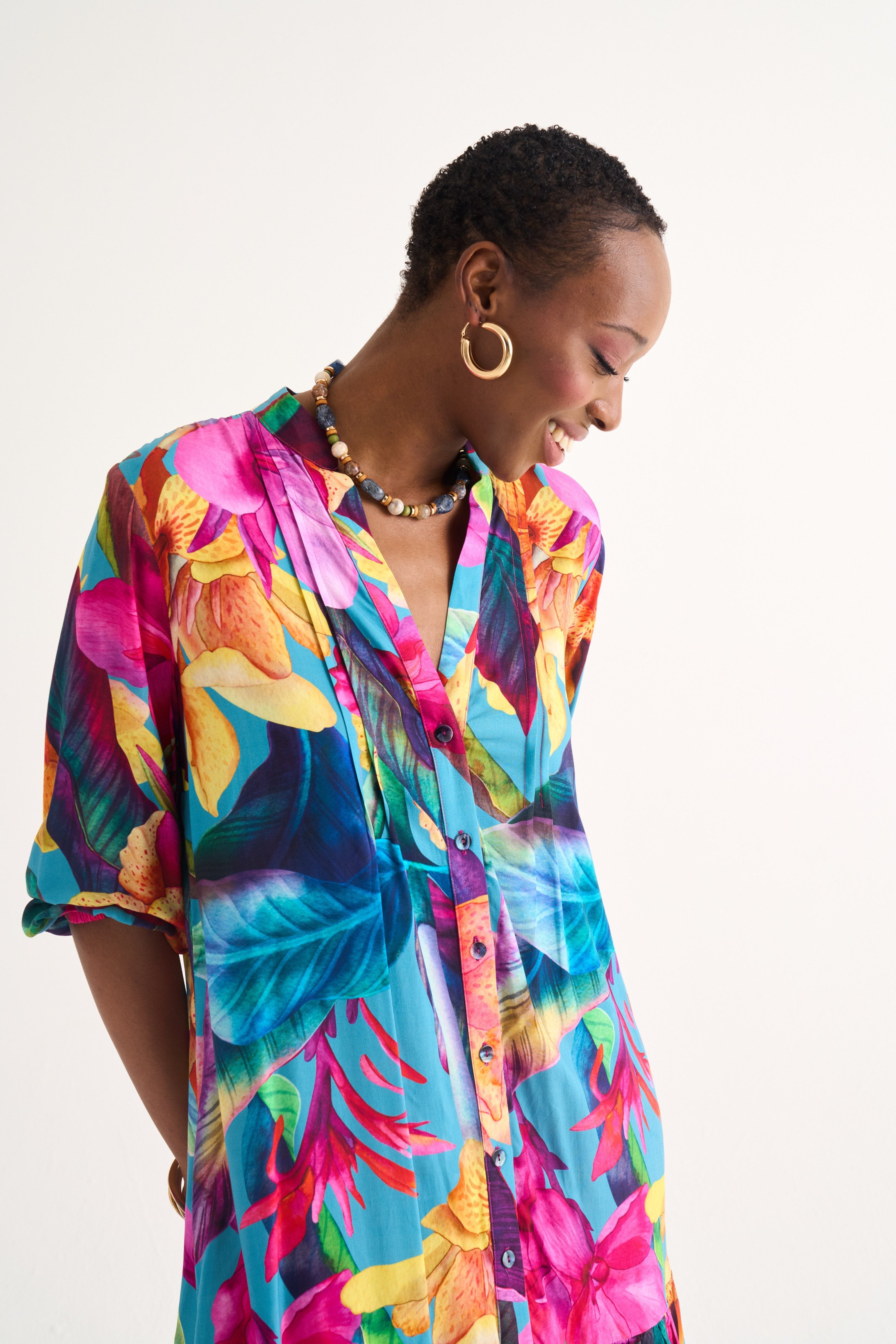 Pintuck Mini Tier Dress