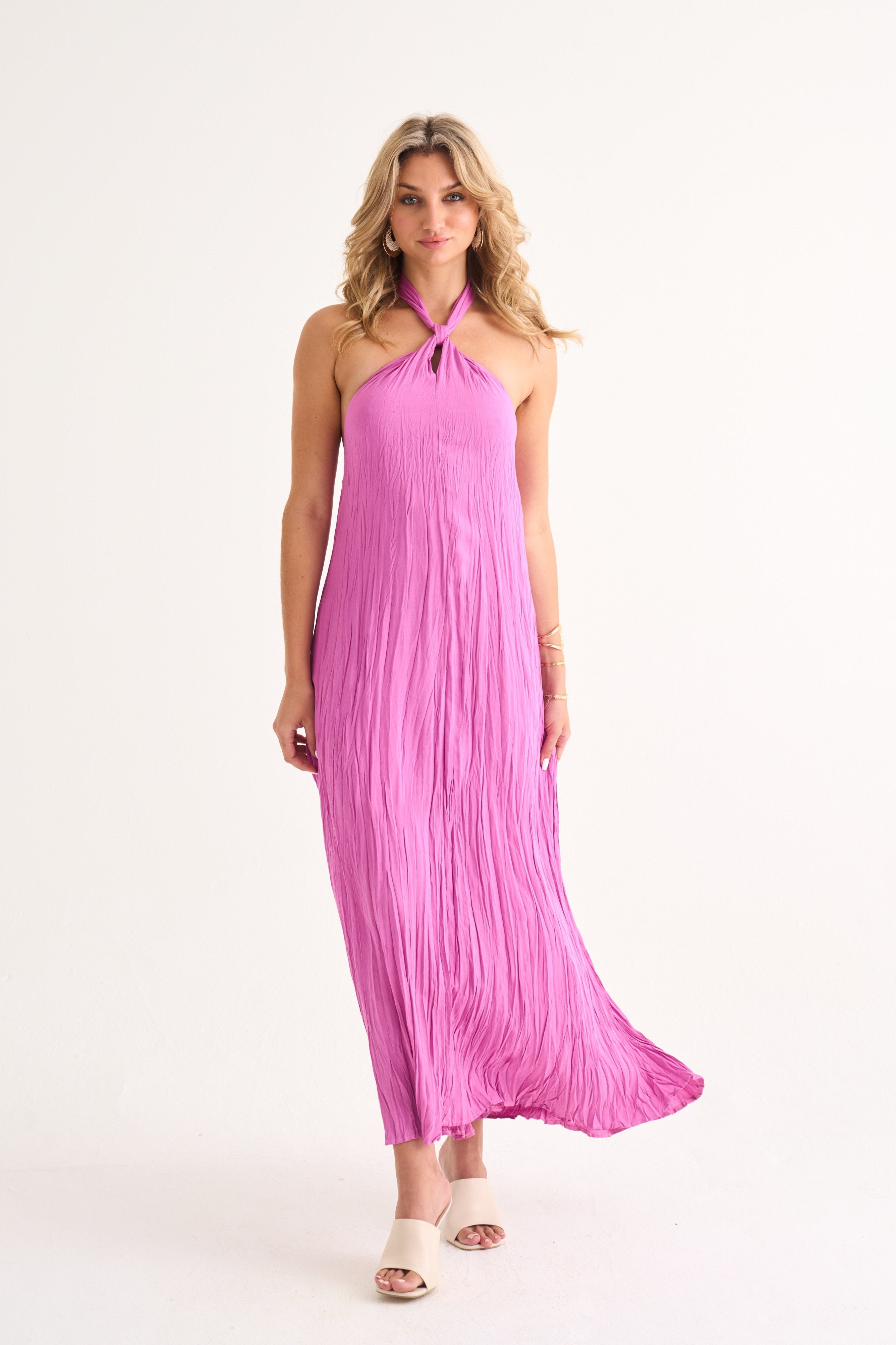 Myra Pleated Maxi Summer Dress
