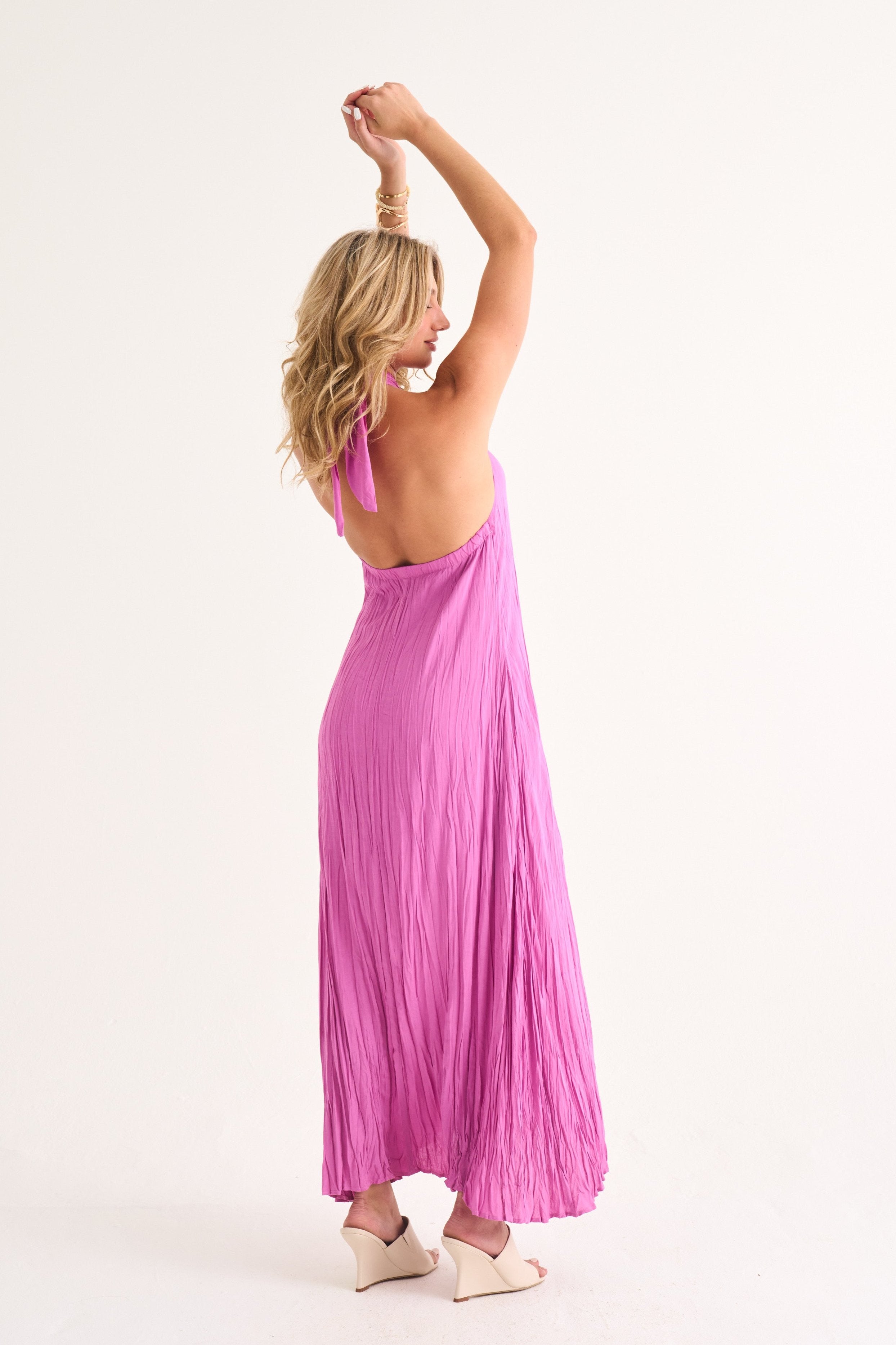 Myra Pleated Maxi Summer Dress