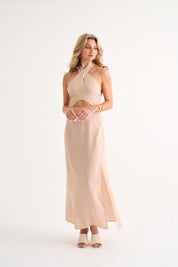 stone cut out dress