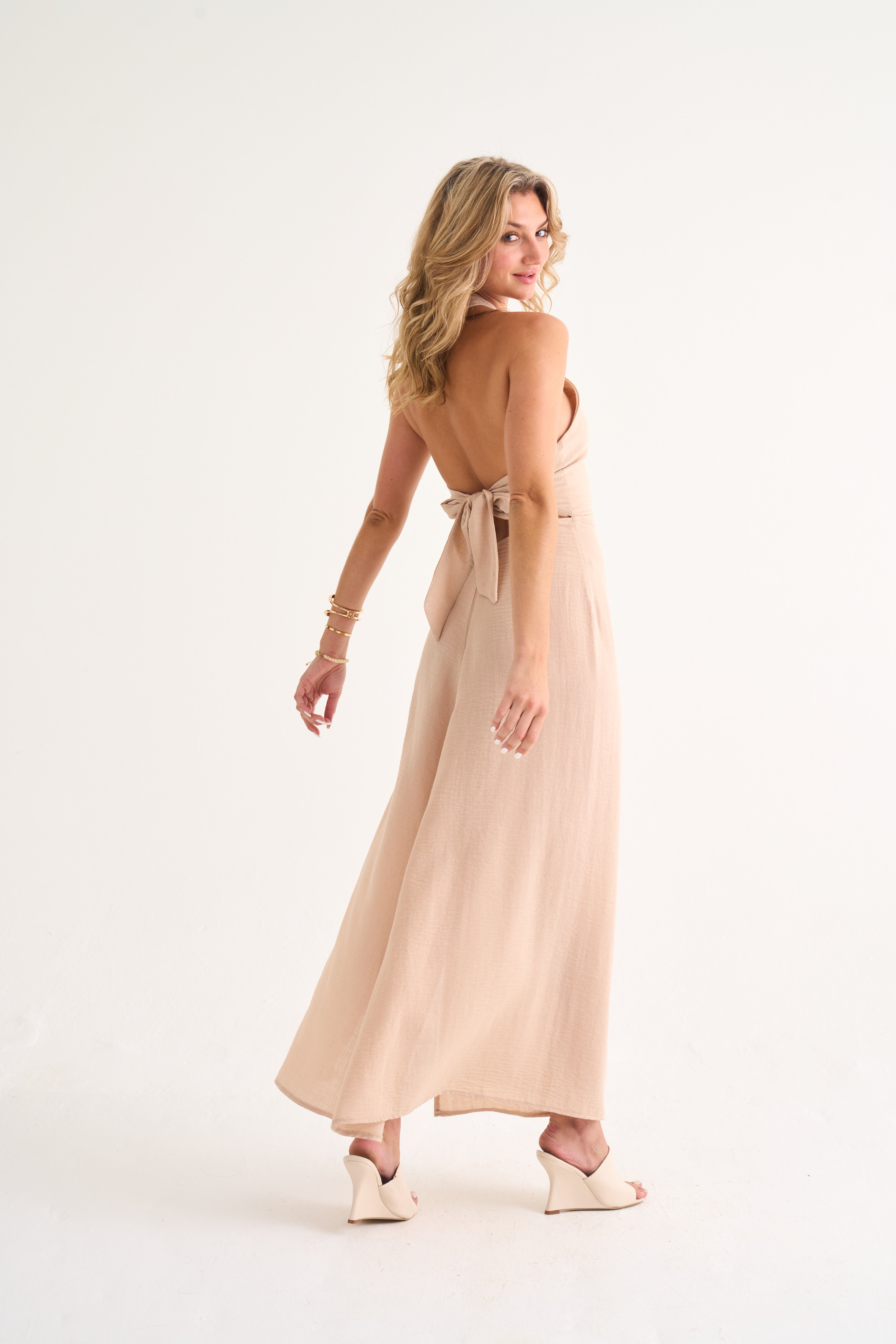 stone cut out dress