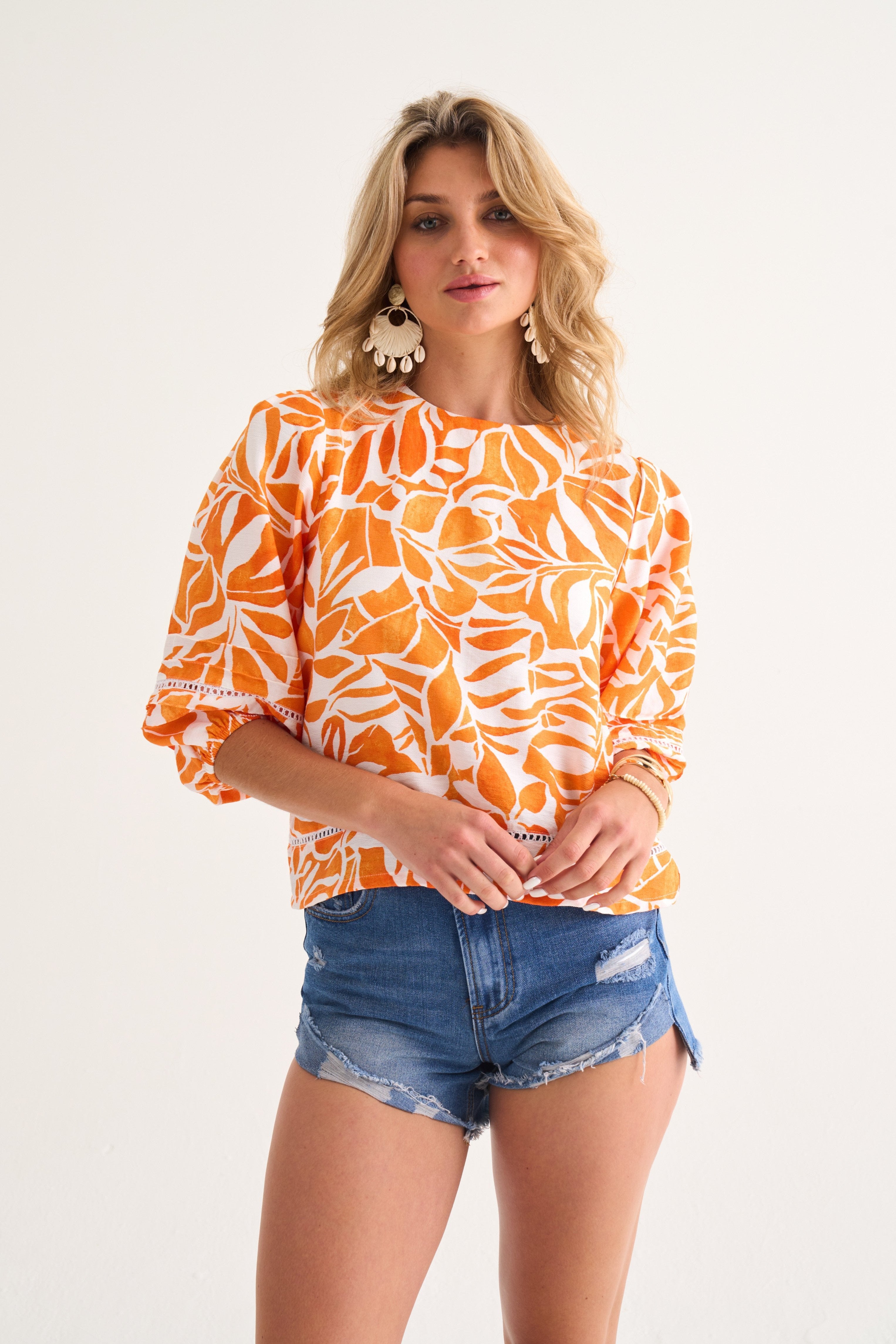 Nita Pintuck Trim Detail Top