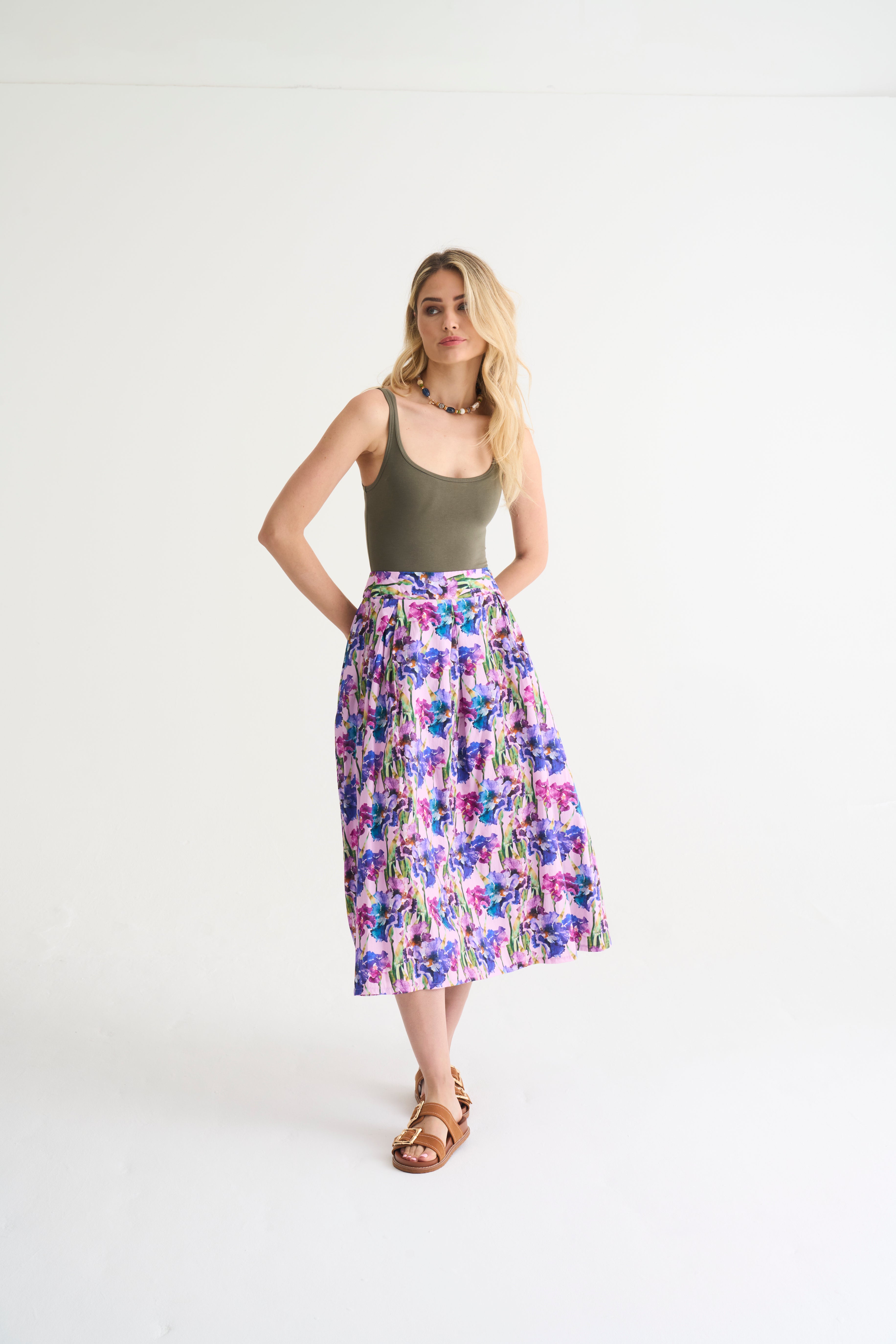 Cleo Boxpleat Skirt