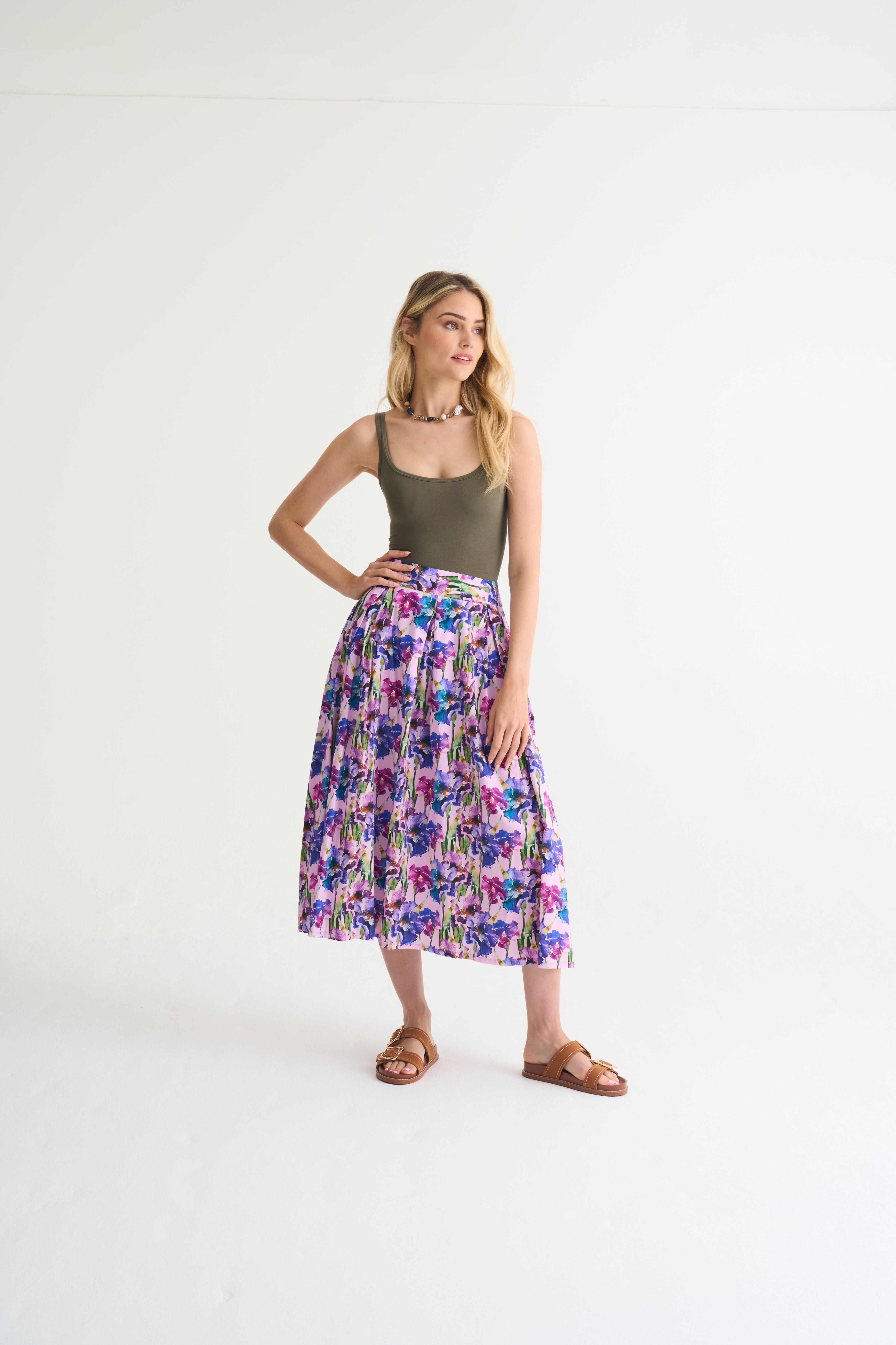 Cleo Boxpleat Skirt