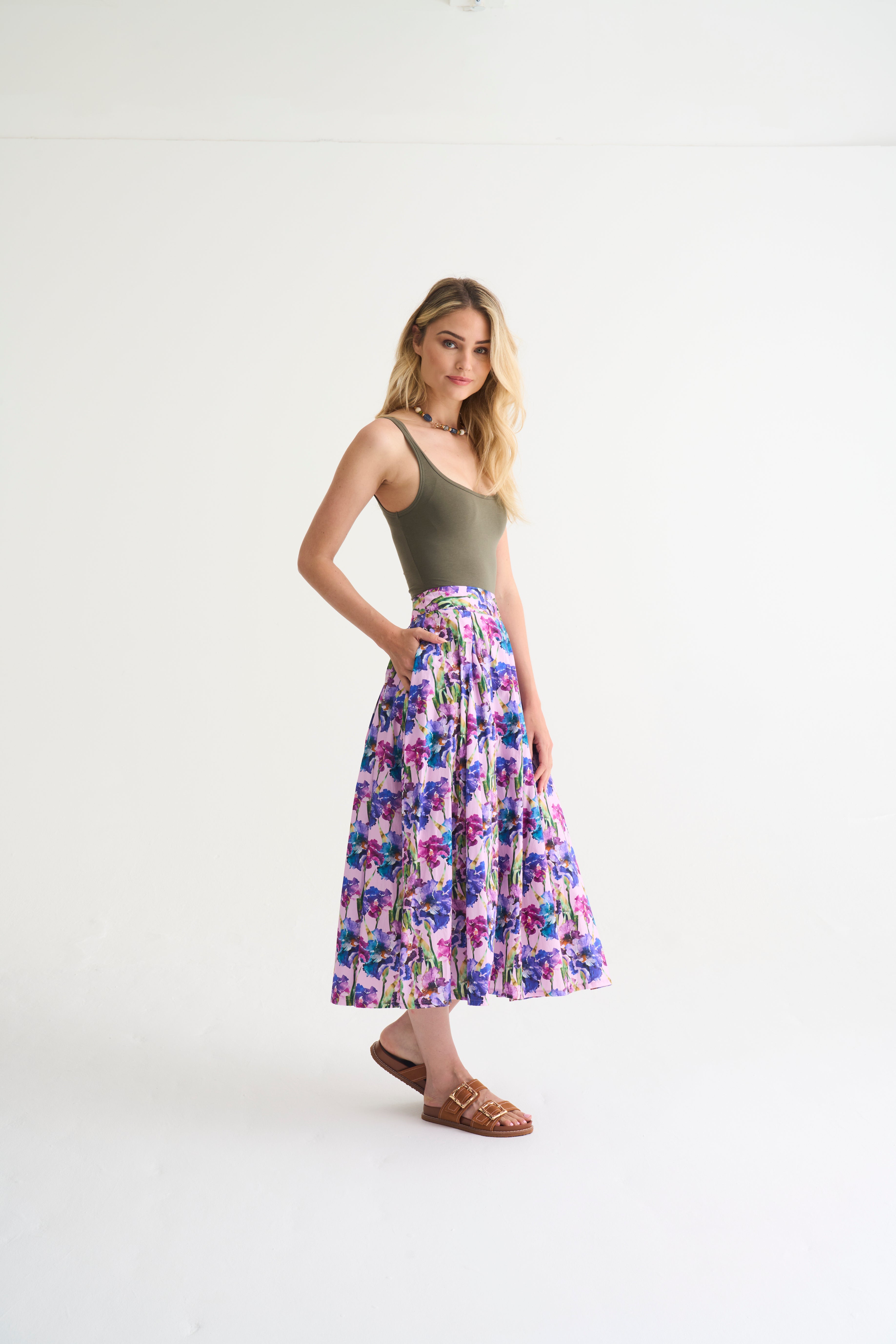 Cleo Boxpleat Skirt
