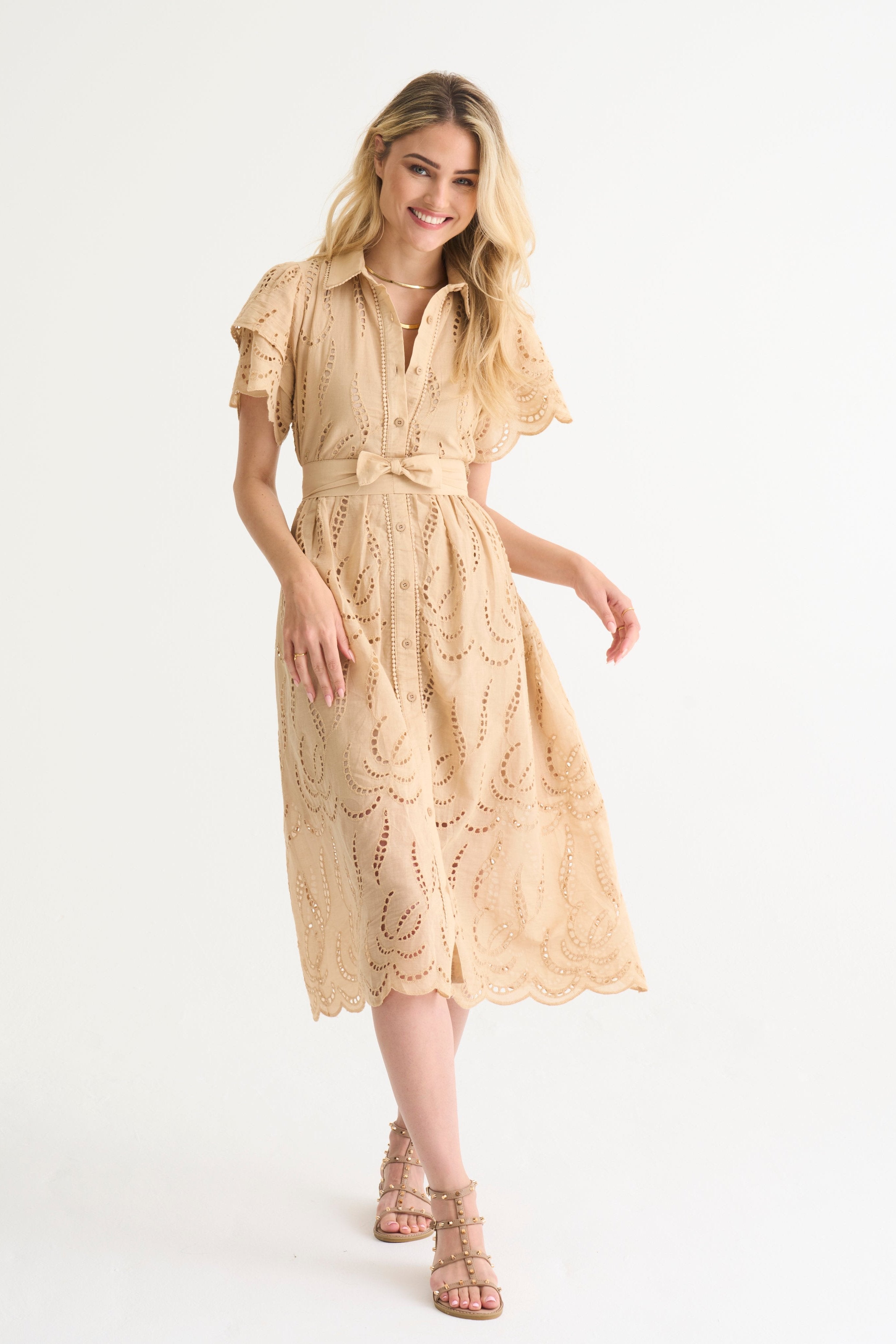 Stone Fria Anglaise Dress