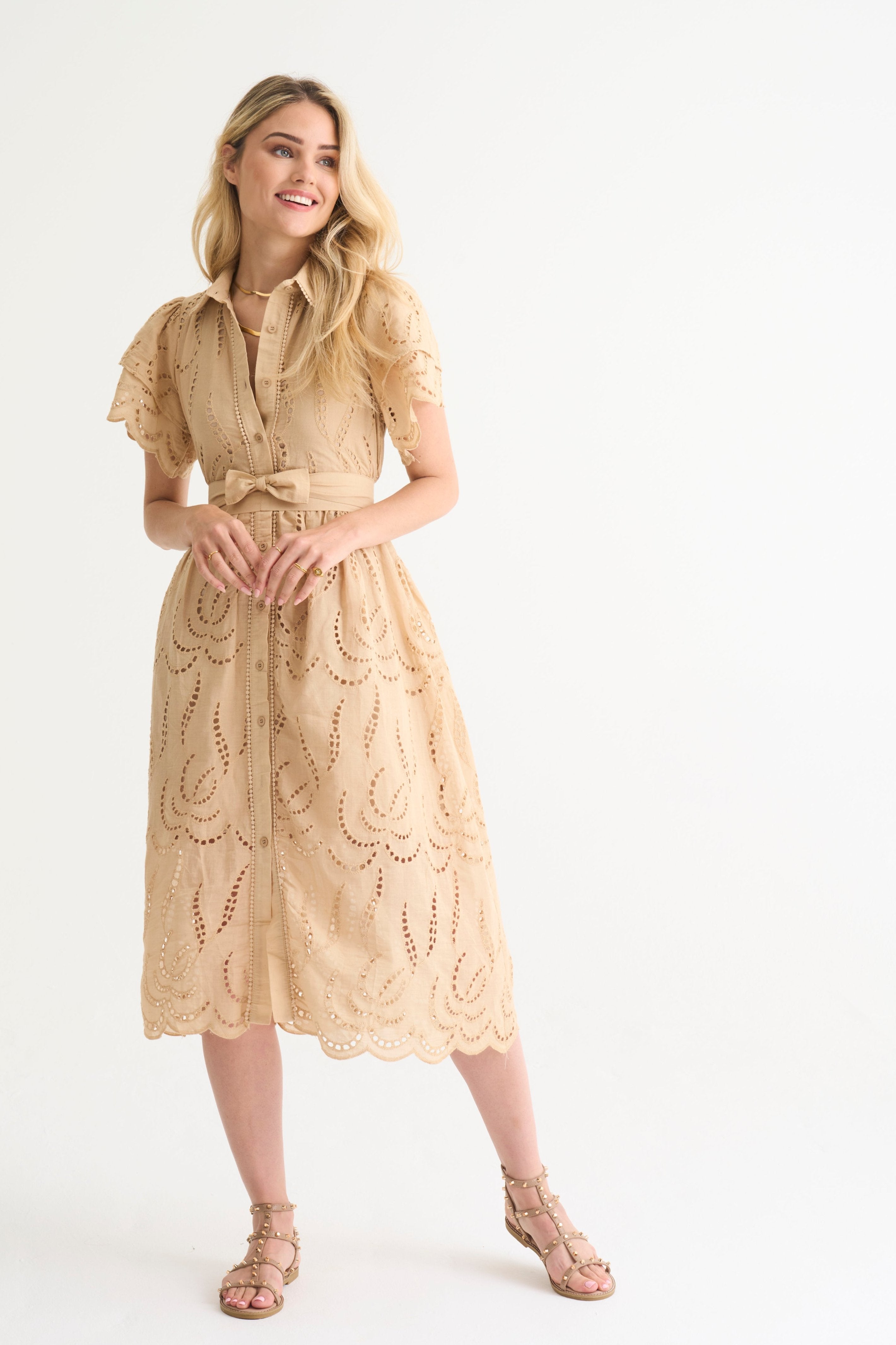 Stone Fria Anglaise Dress