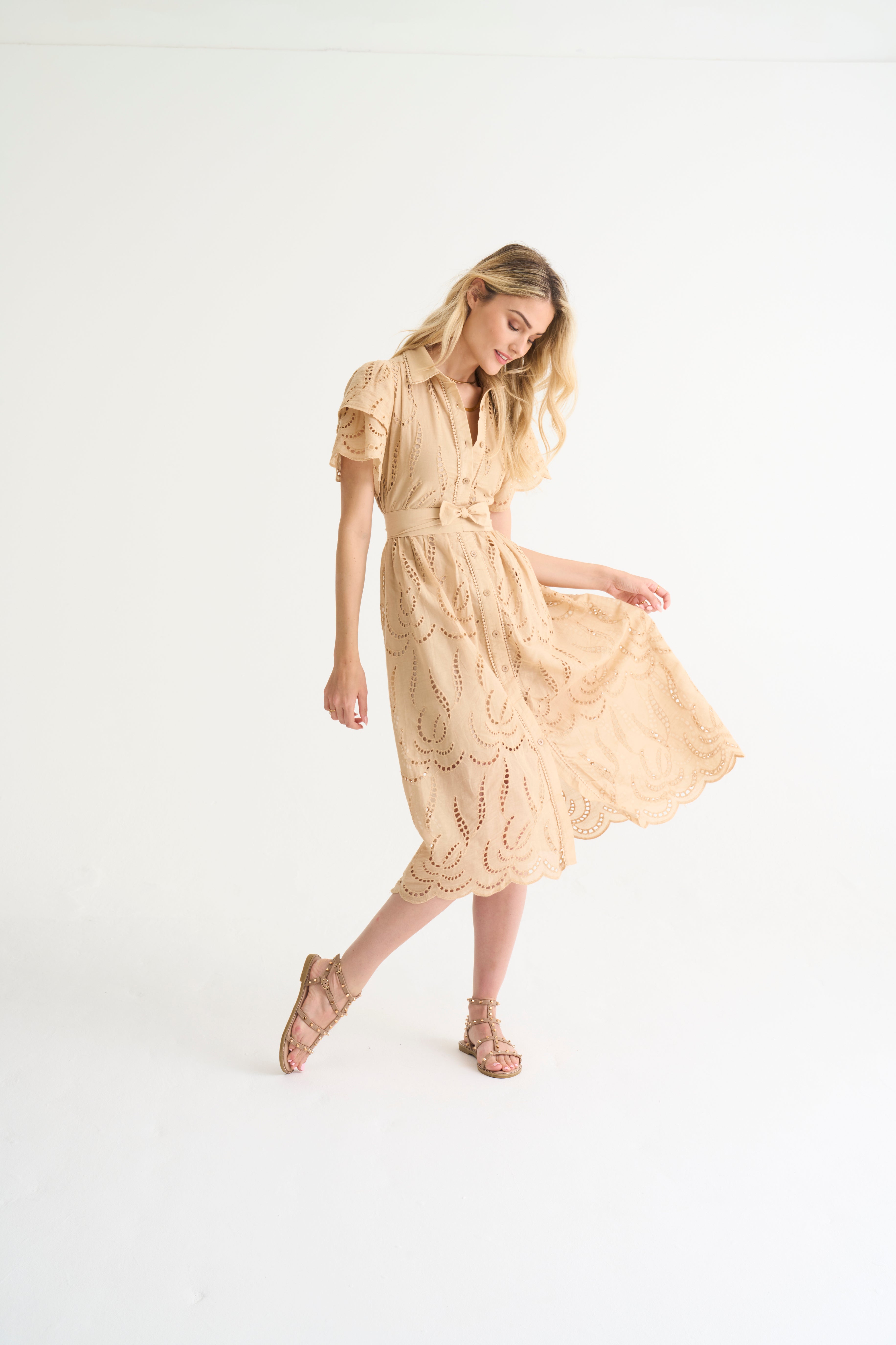 Stone Fria Anglaise Dress