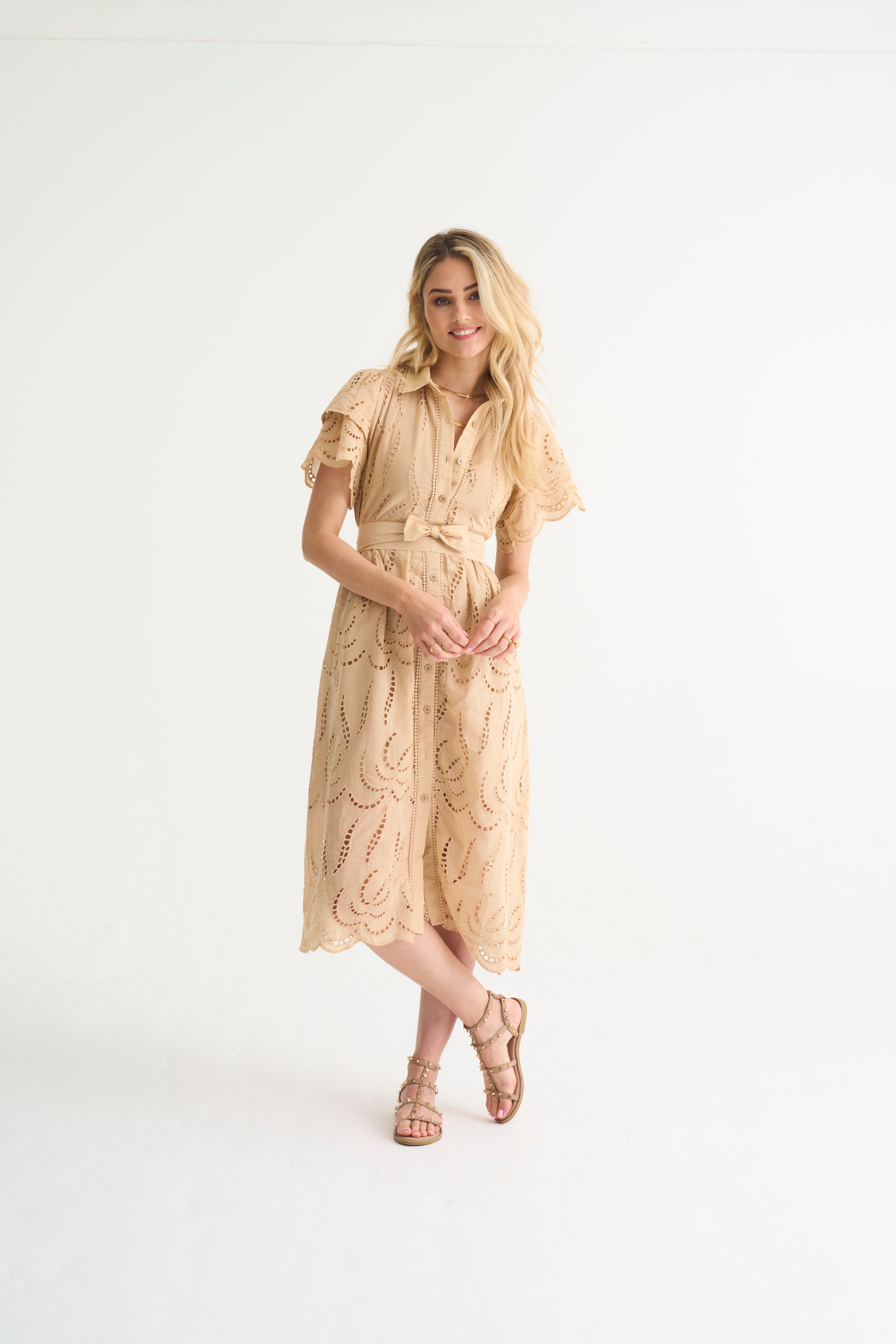 Stone Fria Anglaise Dress