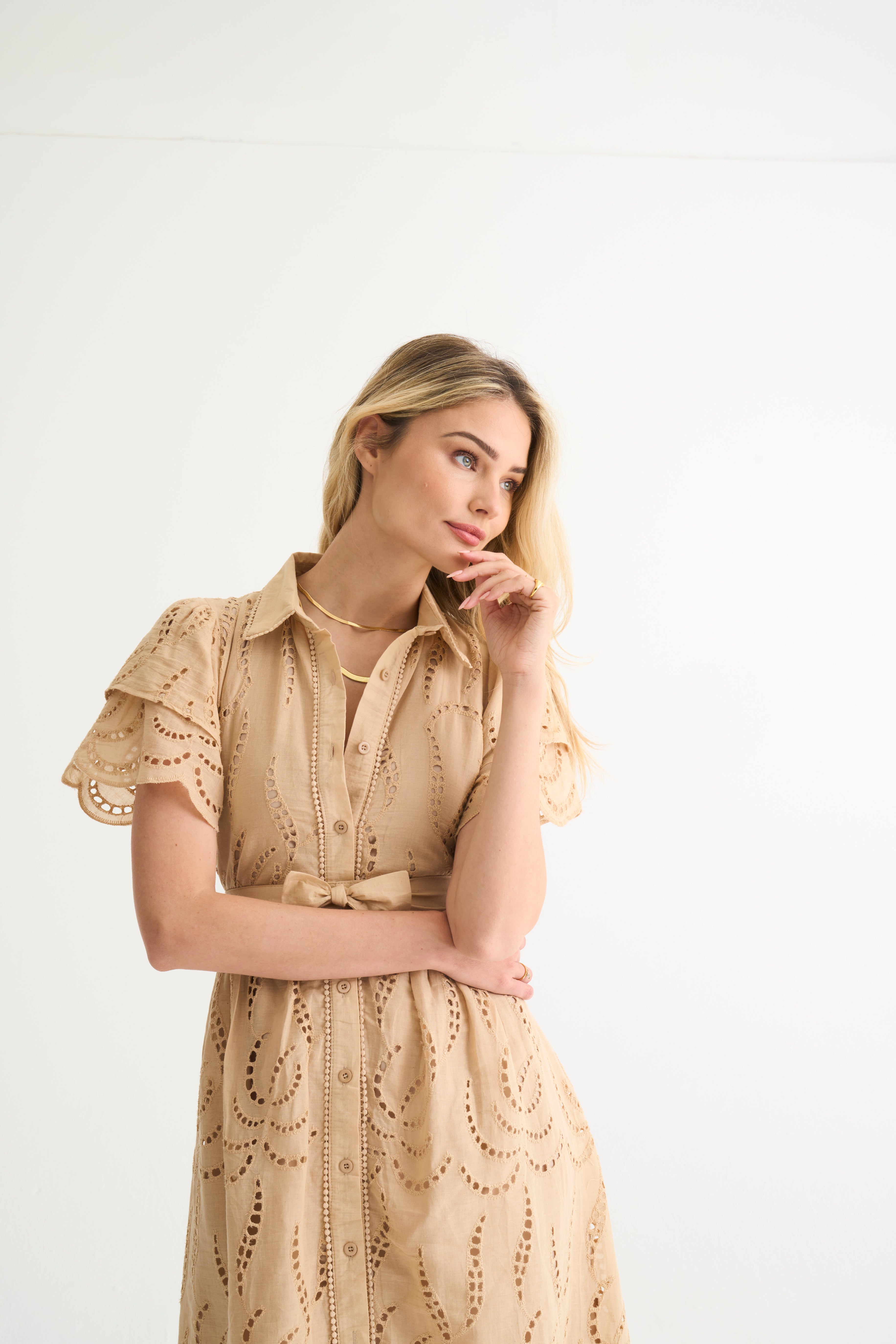 Stone Fria Anglaise Dress
