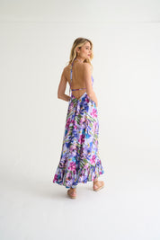 Ultra Violet Vacation Frill Dress