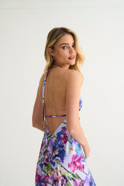 Ultra Violet Vacation Frill Dress