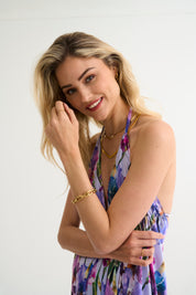Ultra Violet Vacation Frill Dress