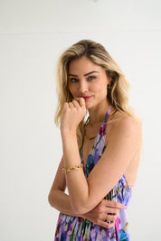 Ultra Violet Vacation Frill Dress