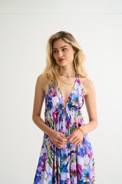 Ultra Violet Vacation Frill Dress