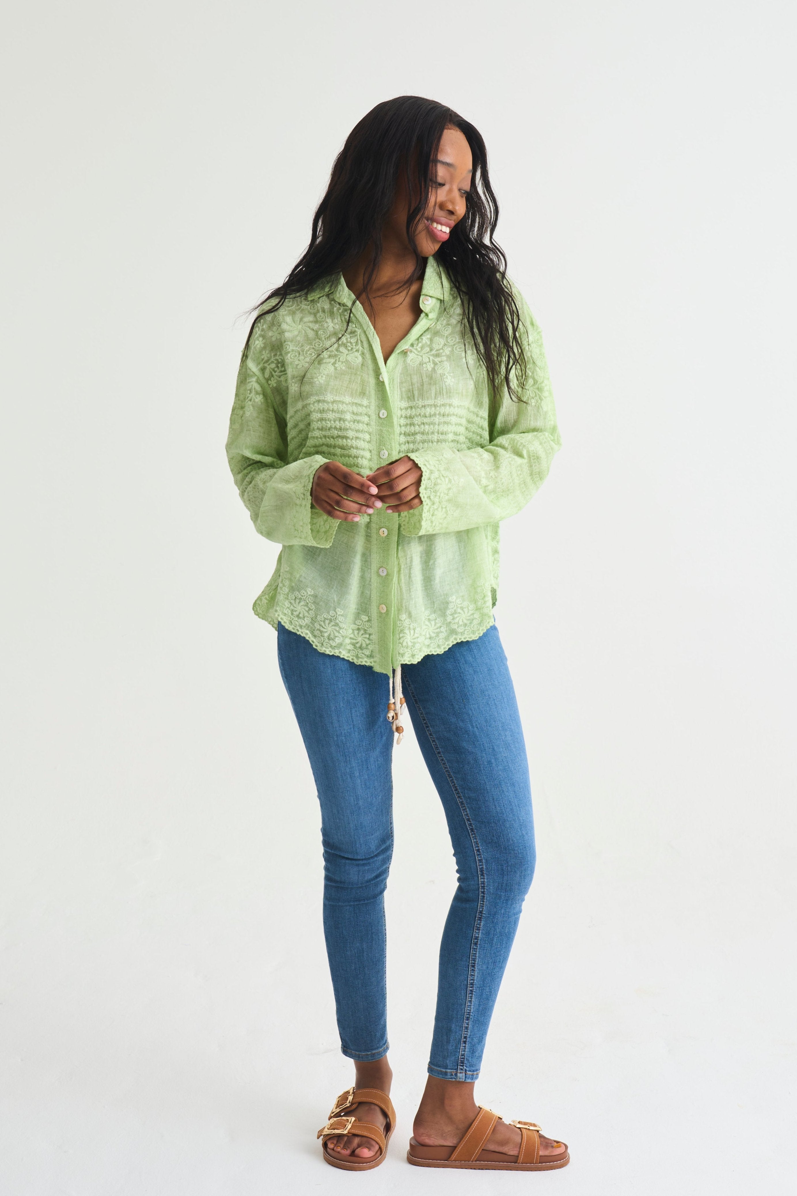 Fern Green Dani Anglaise Shirt