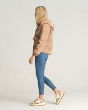 Sequin Patch Puffer Jacket
