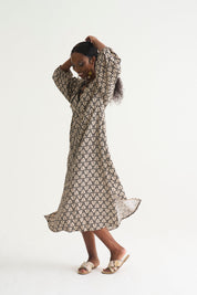 Black Palm Lace Up Tunic