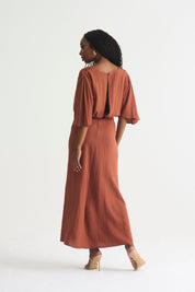 Rust Textured Kate Dress