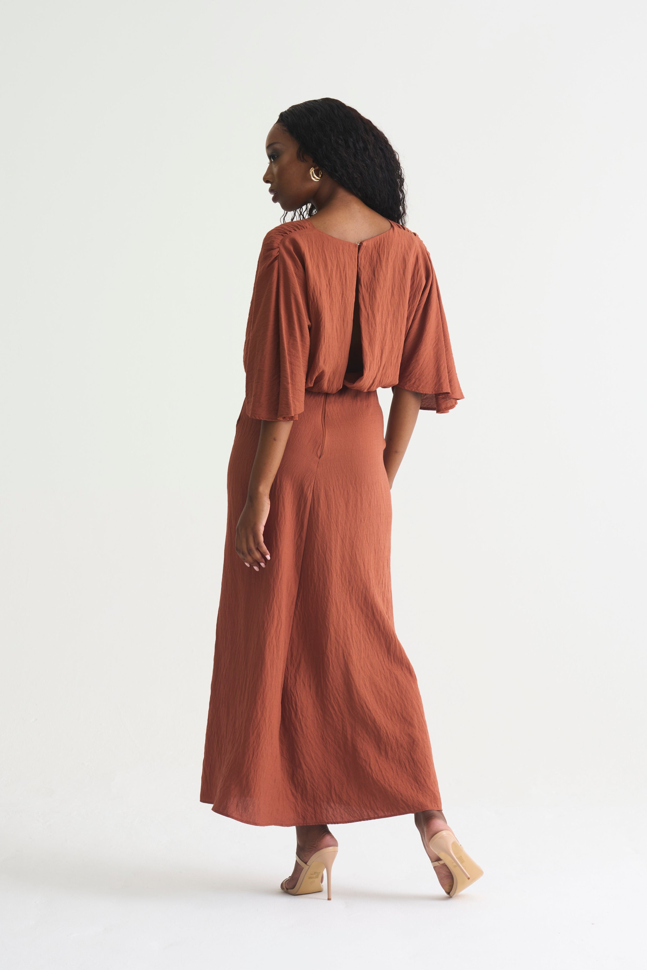 Rust Textured Kate Dress