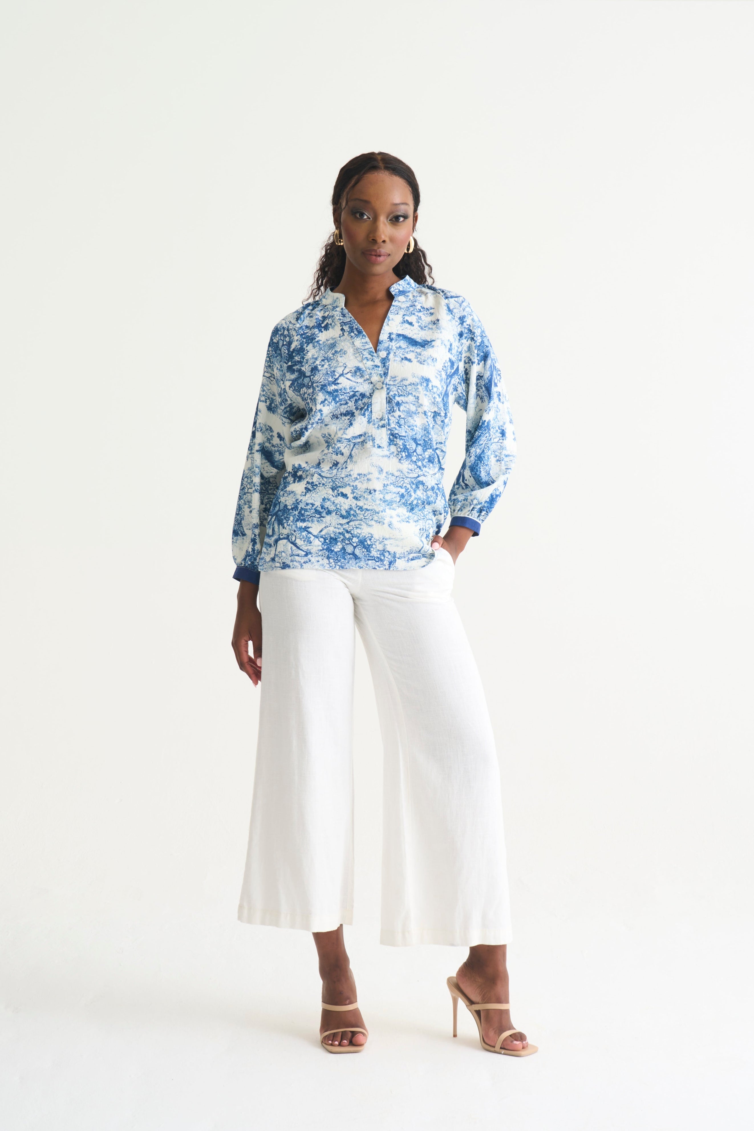 Blue French River Top