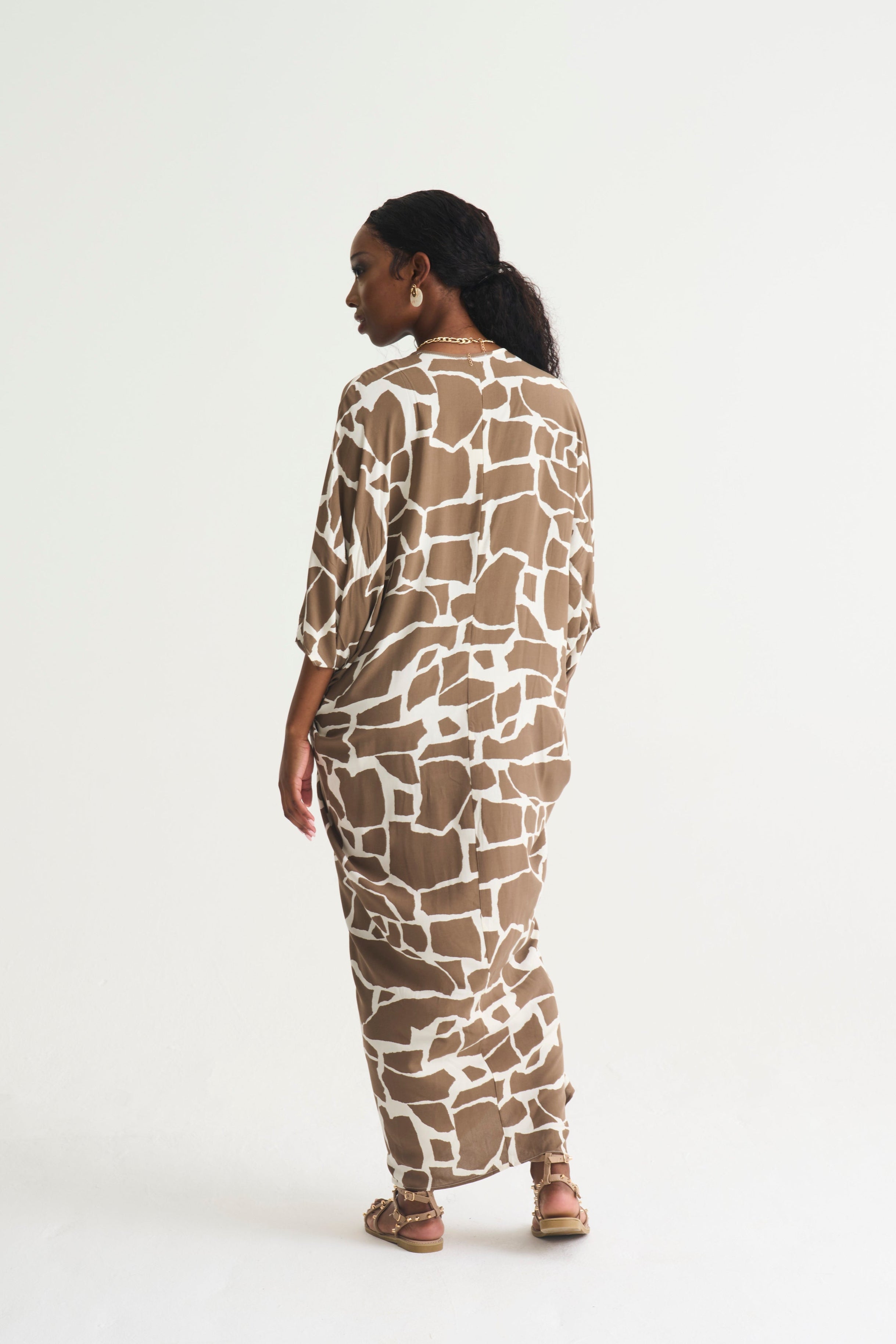 Giraffe  Print DRAPE KAFTAN