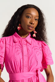 Fria Cotton Anglaise Dress Pink