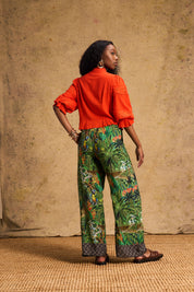 Paperbag Detail Pants In Amazon Cheetah