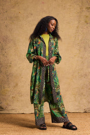Paperbag Detail Pants In Amazon Cheetah