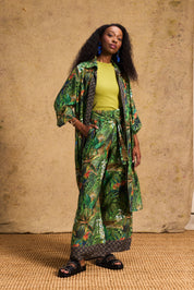 Paperbag Detail Pants In Amazon Cheetah