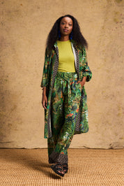 Paperbag Detail Pants In Amazon Cheetah