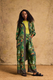 Paperbag Detail Pants In Amazon Cheetah