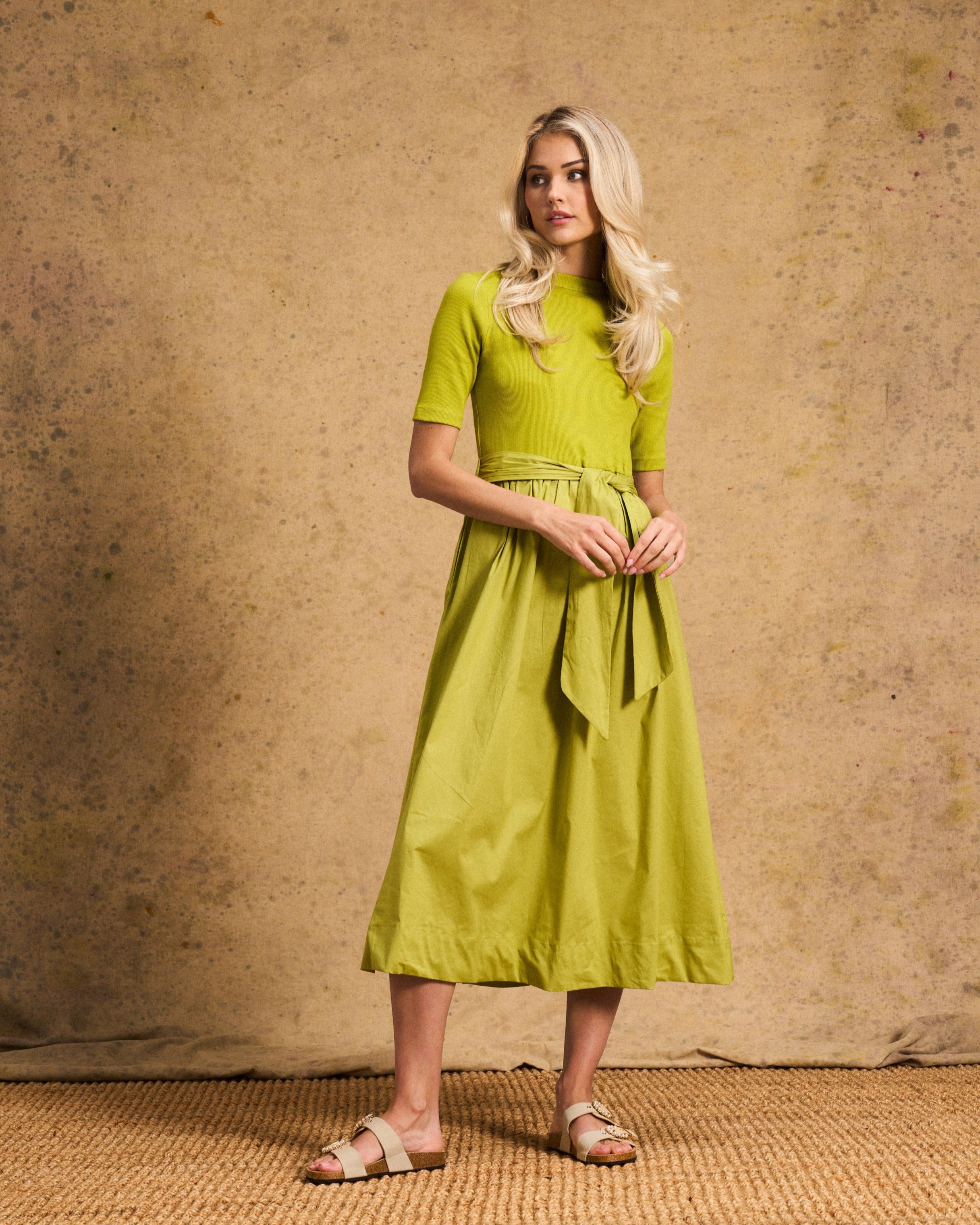 Venice Cotton Dress In Chatruese
