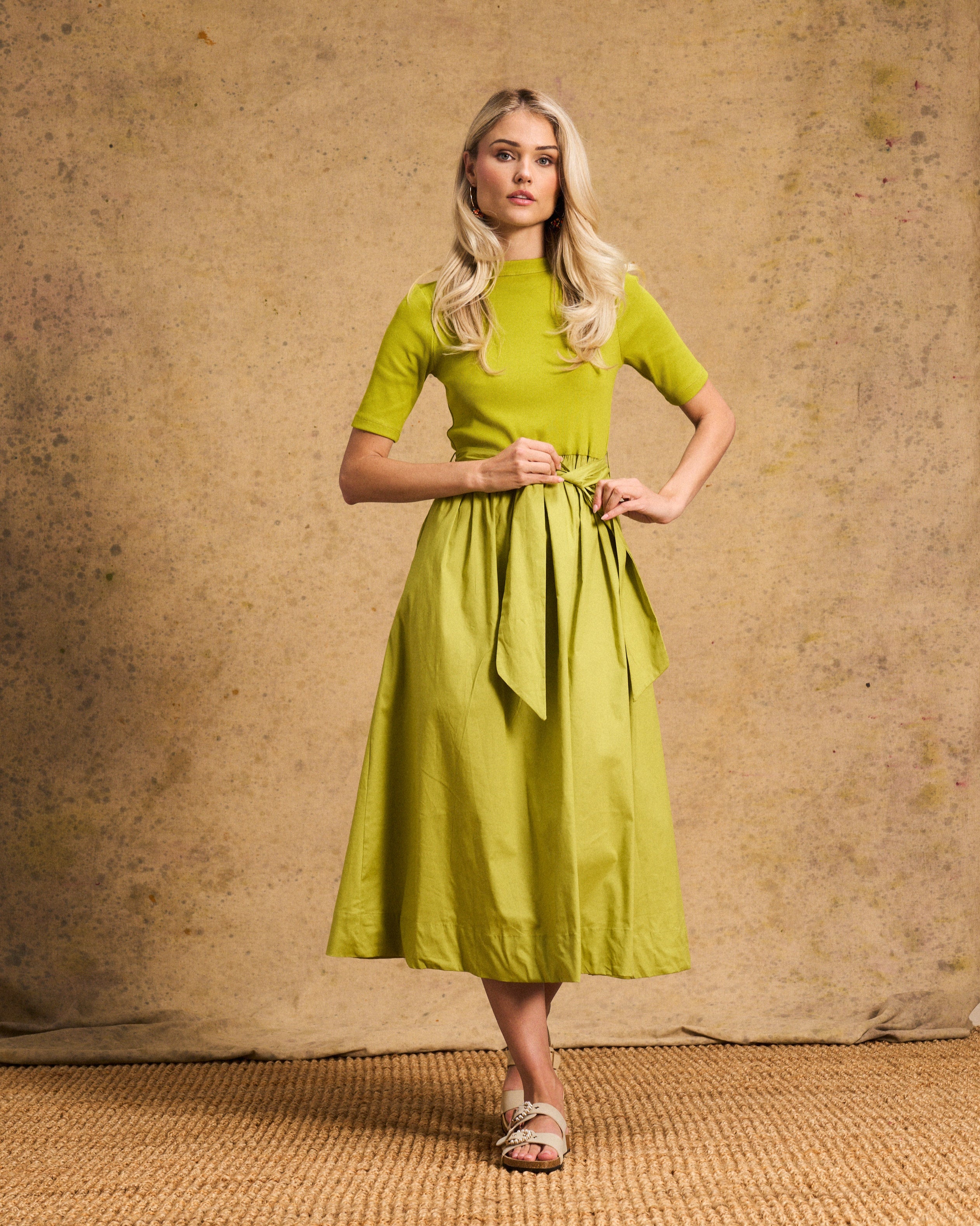 Venice Cotton Dress In Chatruese