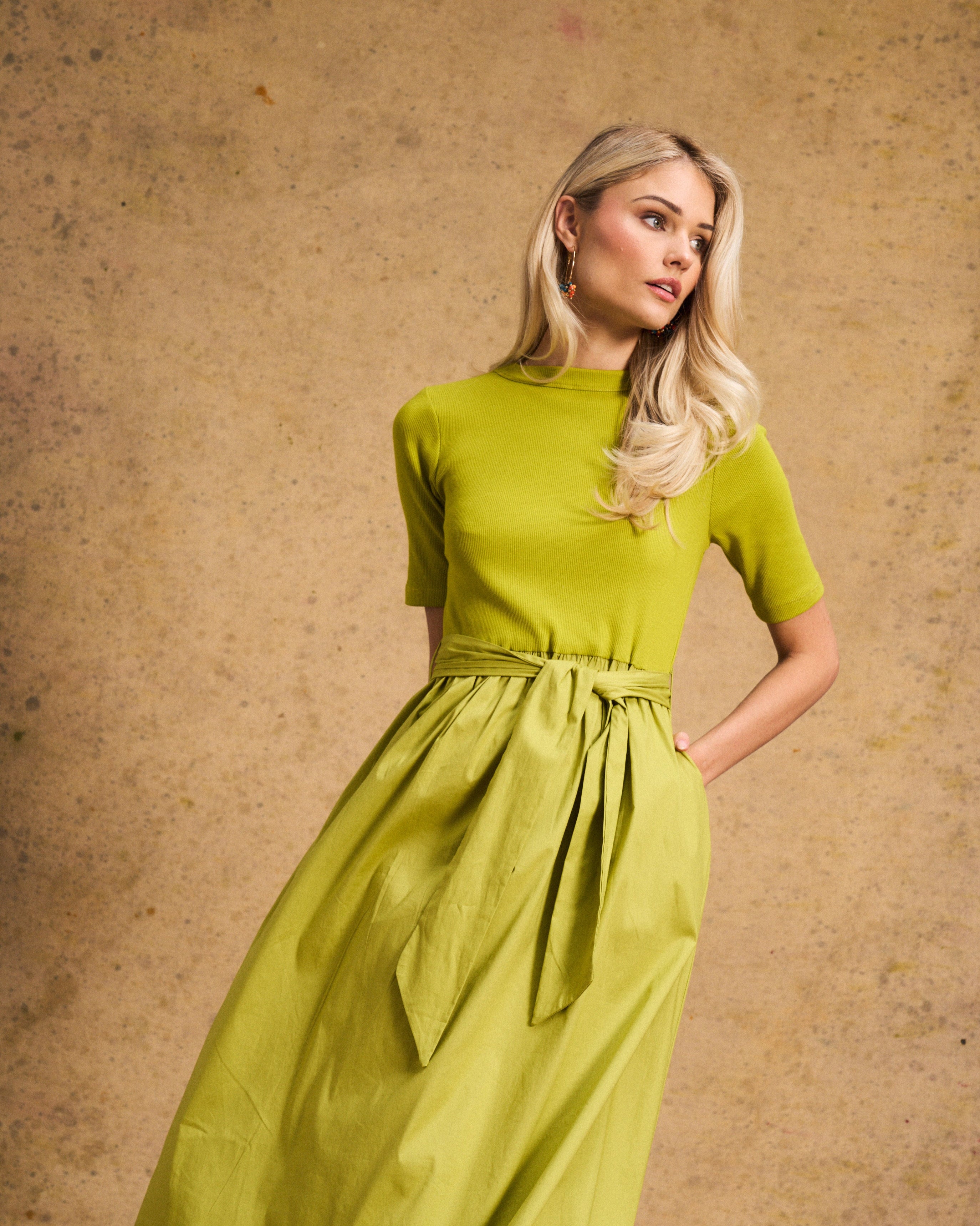 Venice Cotton Dress In Chatruese