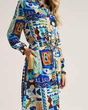 Maxi Shirt Dress - Blue Marrakech