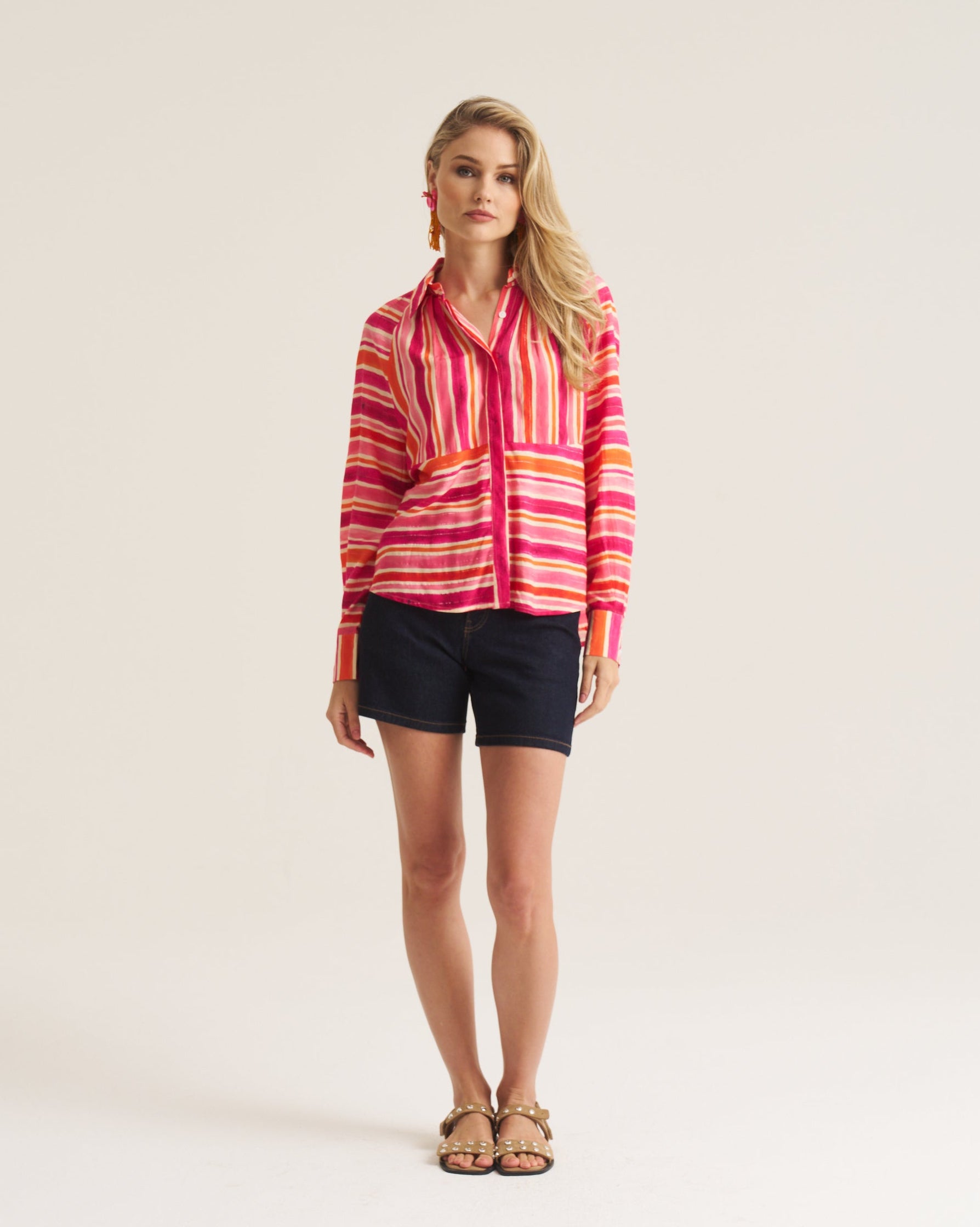 Artist Blouse - Pink / Orange