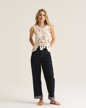 Crochet Vest - Apricot