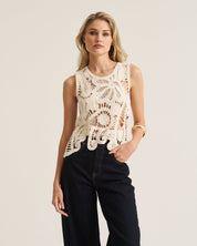 Crochet Vest - Apricot