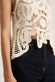 Crochet Vest - Apricot