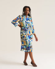 Mandrin Tunic - Blue Marrakech