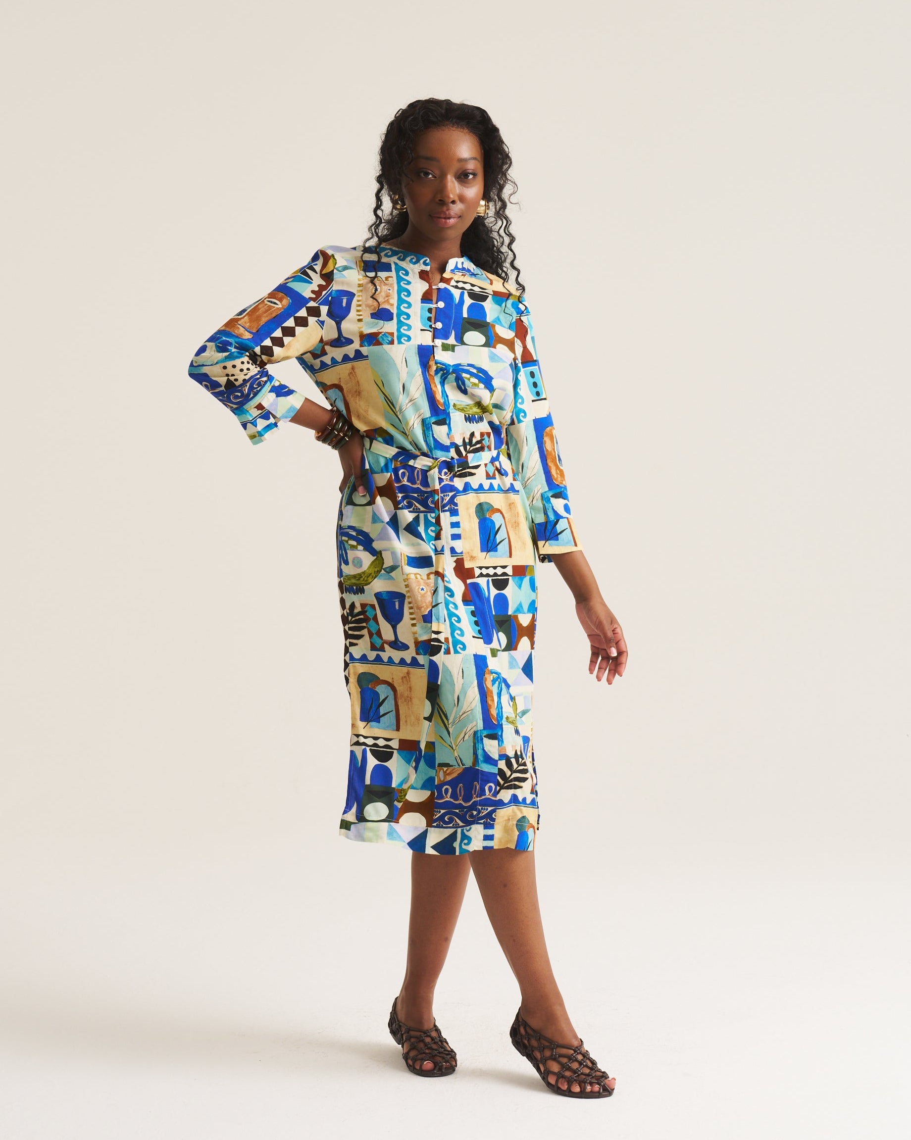 Mandrin Tunic - Blue Marrakech