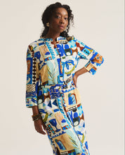 Mandrin Tunic - Blue Marrakech