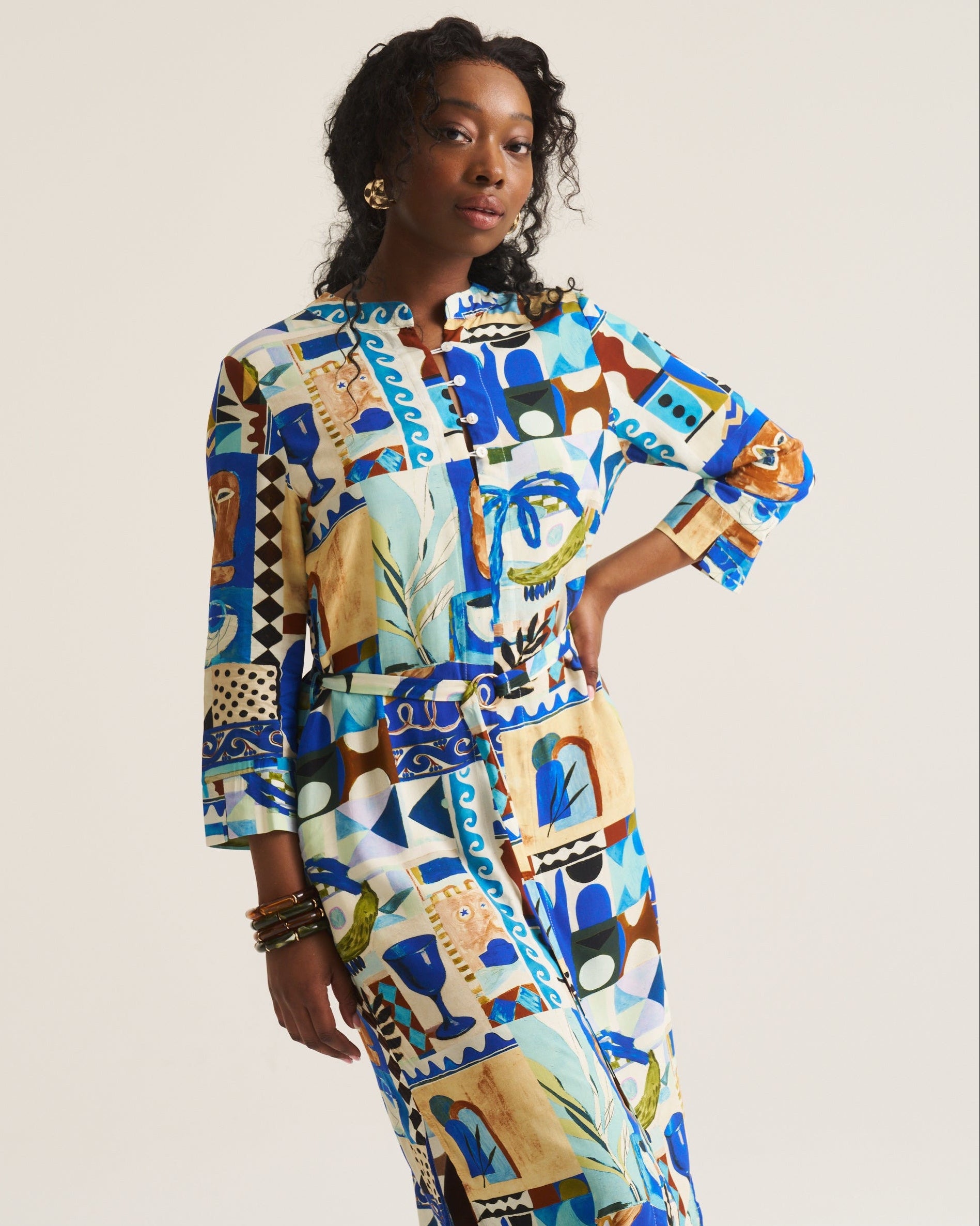 Mandrin Tunic - Blue Marrakech