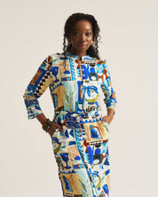 Mandrin Tunic - Blue Marrakech