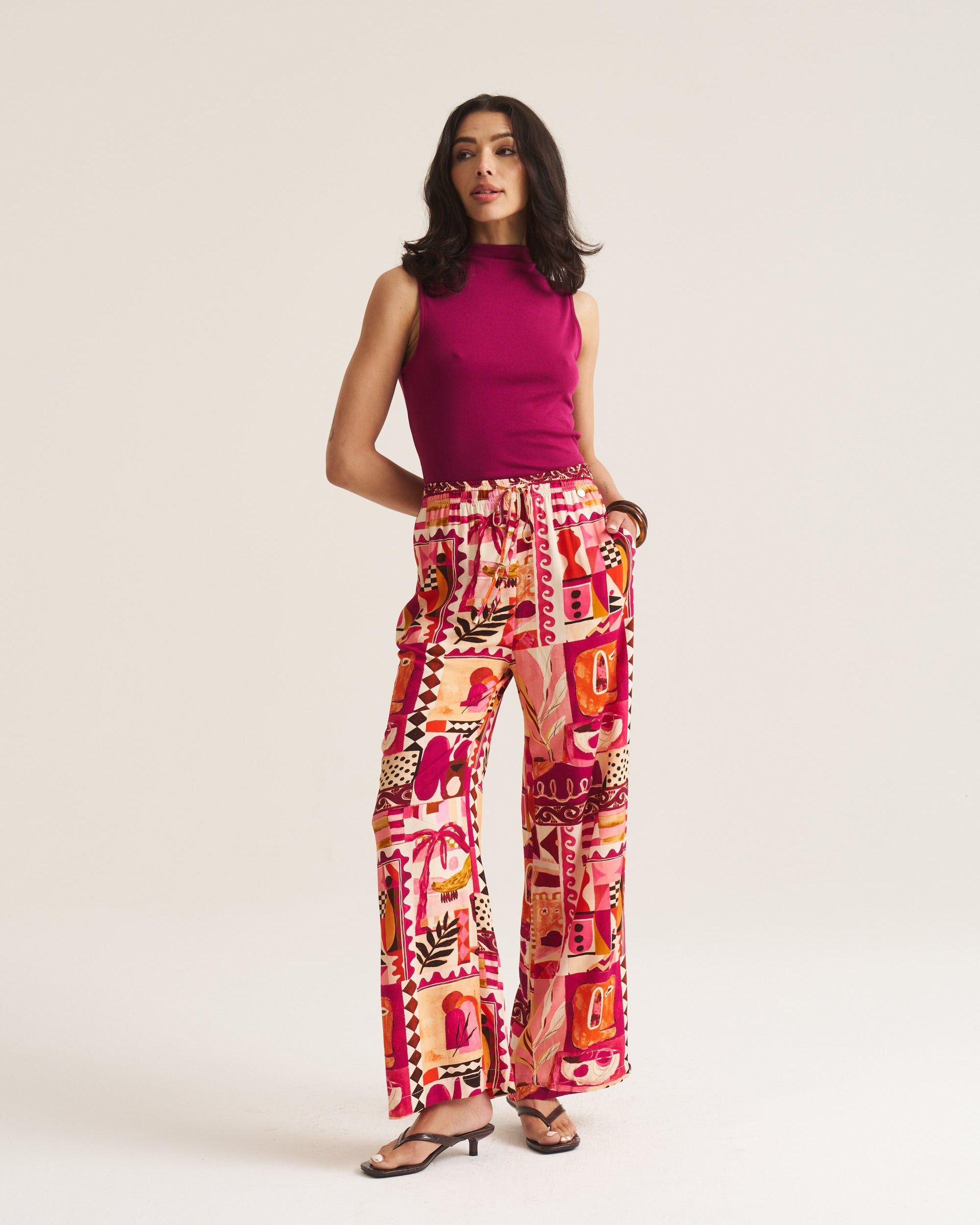 Relaxed Pants - Pink Marrakech