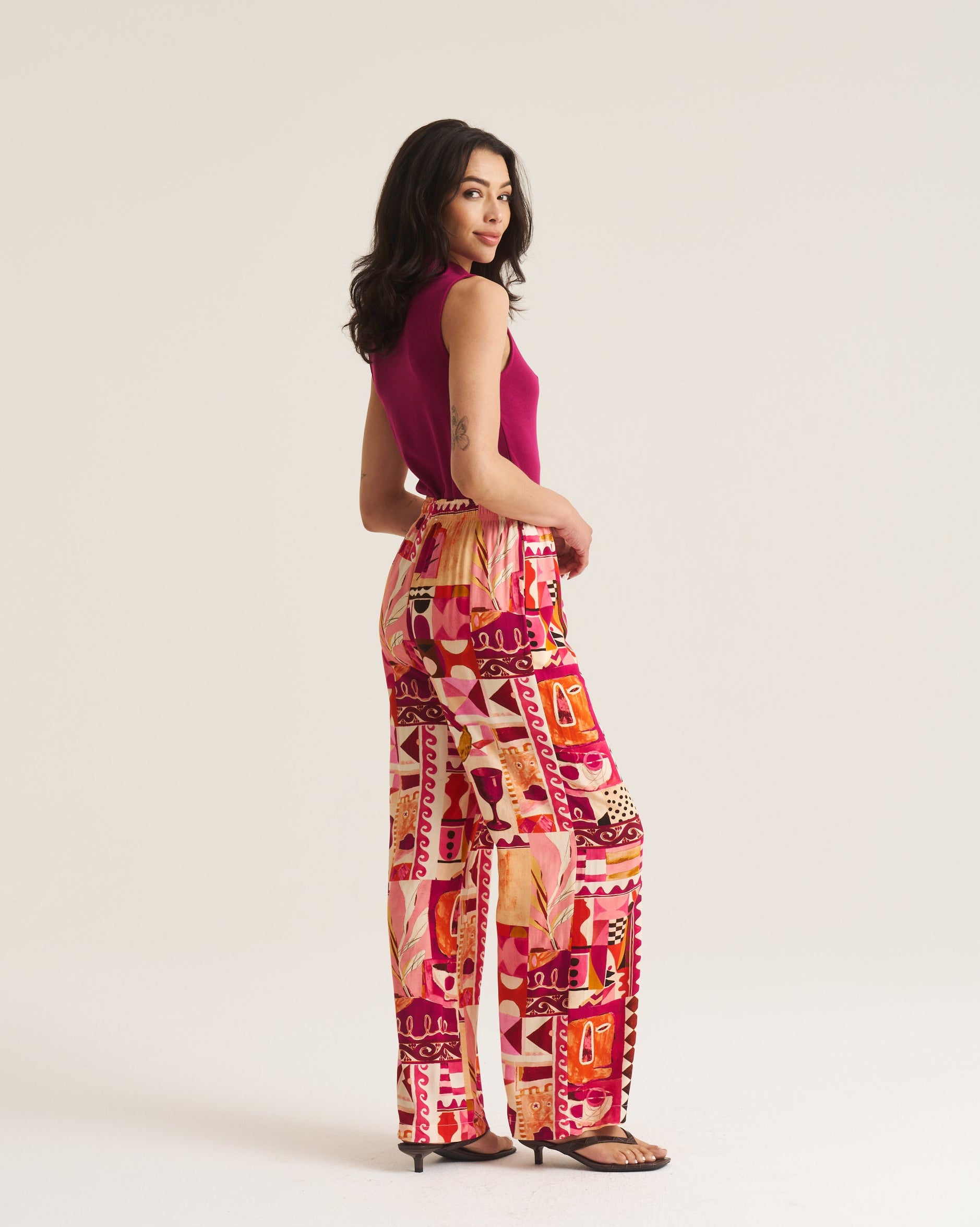 Relaxed Pants - Pink Marrakech