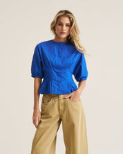 Marlow Blouse - Cobalt