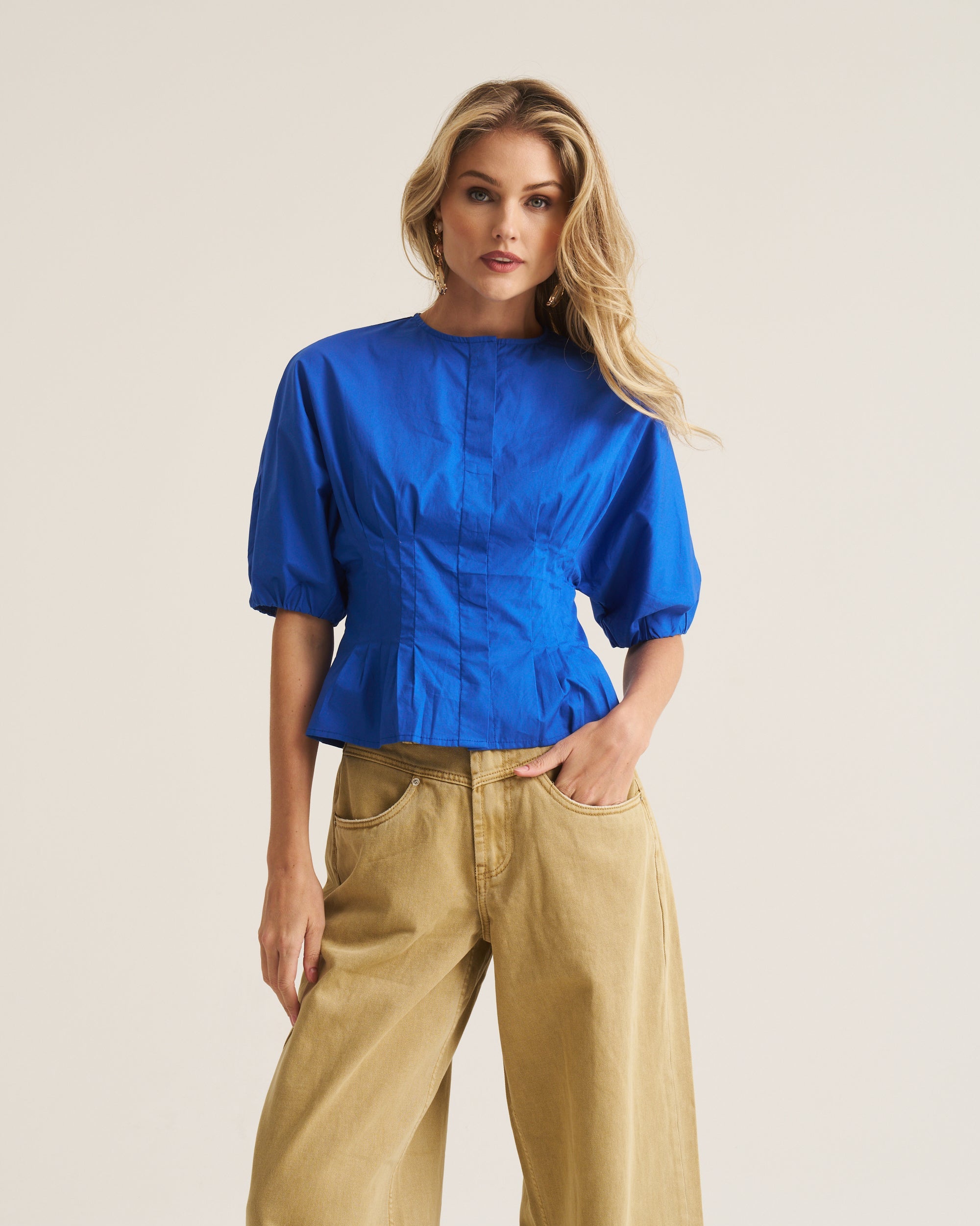 Marlow Blouse - Cobalt