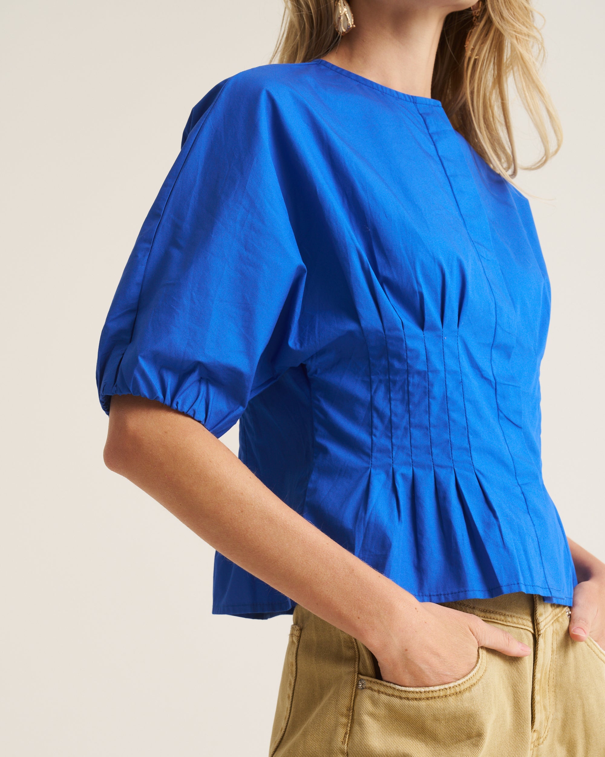 Marlow Blouse - Cobalt